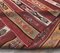 Tappeto 5x9 Tappeto Kilim Oushak di lana rossa fatto a mano, Turchia, Immagine 5