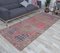 4x9 Vintage Turkish Oushak Handmade Wool Carpet in Red 2