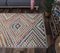 4x7 Vintage Turkish Oushak Handmade Wool Check Carpet 4