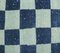 Tapis Oushak Checkers Vintage Fait Main en Laine, Turquie, 3x6 6