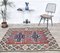 4x5 Vintage Turkish Oushak Kilim Bath Mat or Small Carpet 2