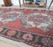 Tappeto 3x9 vintage a forma di tappeto Oushak fatto a mano in lana viva, Turchia, Immagine 5