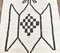 3x10 Antiker türkiser Oushak Läufer in Weiß, Creme & Braunem Motiv 4