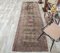 3x10 Vintage Kurdish Oushak Handmade Wool Rug in Brown, Image 2