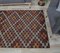 4x10 Vintage Turkish Oushak Handmade Wool Kilim Runner Rug, Image 4