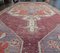 4x9 Vintage Middle East Oushak Handmade Crimson Wool Carpet, Image 6