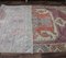 4x9 Vintage Middle East Oushak Handmade Crimson Wool Carpet 7