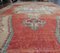 5x8 Vintage Middle East Oushak Handmade Wool Carpet in Red 6