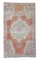 5x8 Handgefertigter Vintage Oushak Vintage Wollteppich in Rot 1