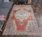 5x8 Vintage Middle East Oushak Handmade Wool Carpet in Red 2
