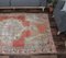 5x8 Vintage Middle East Oushak Handmade Wool Carpet in Red, Image 4