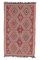 Handgeknüpfter türkischer Vintage 5x9 Kilim Oushak Teppich aus roter Wolle 1