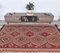 Handgeknüpfter türkischer Vintage 5x9 Kilim Oushak Teppich aus roter Wolle 2