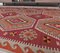 Handgeknüpfter türkischer Vintage 5x9 Kilim Oushak Teppich aus roter Wolle 7