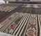 7x8 Vintage Turkish Oushak Handmade Black Wool Kilim Area Rug, Image 7