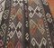 Handgewebter türkischer Vintage 7x9 Ouschak Kelim Bodenteppich aus Wolle 6