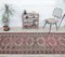 3x12 Vintage Turkish Oushak Hand-Knotted Wool Pink Rug 3