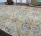 3x6 Vintage Turkish Oushak Handmade Beige & Yellow Wool Rug, Image 5