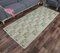 Tapis Oushak 4x8 Vintage Fait Main en Laine Florale Beige, Turquie 3