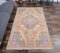 4x7 Vintage Middle East Oushak Handmade Orange Wool Rug 2