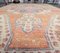 4x7 Vintage Middle East Oushak Handmade Orange Wool Rug 5