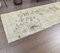 3x10 Vintage Turkish Oushak Handmade Wool Runner Rug in Green, Image 4