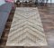 Tapis Check 4x7 Vintage Oushak Fait Main en Laine, Turquie 3