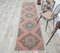 3x10 Vintage Turkish Oushak Handmade Wool Runner Rug in Pink, Image 2