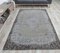 Tapis Oushak Vintage Fait Main en Laine Gris, Turquie, 5x9 2