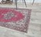 3x8 Vintage Turkish Oushak Handmade Ruby Wool Runner Rug 4