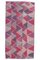 2x5 Vintage Turkish Oushak Hand-Knotted Pink Wool Runner Rug, Image 1