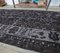 3x10 Vintage Turkish Oushak Handmade Black Solid Wool Runner Rug 5