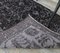 3x10 Vintage Turkish Oushak Handmade Black Solid Wool Runner Rug 6