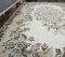 6x9 Vintage Turkish Oushak Oriental Carpet in Beige & Brown 4