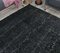 6x9 Vintage Turkish Oushak Black Overdyed Solid Area Rug 7