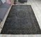 6x9 Vintage Turkish Oushak Handmade Overdyed Black Rug, Image 2