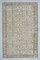 Tappeto Oushak vintage fatto a mano a motivi floreali beige, 6x9, Immagine 1