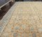 6x10 Vintage Turkish Oushak Floral Bordered & Orange Area Rug 4