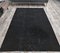 5x9 Vintage Turkish Oushak Handmade Black Wool Area Rug 1