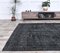 6x9 Vintage Turkish Oushak Handmade Black Wool Area Rug, Image 4