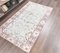 4x6 Antique Turkish Oushak Handmade Wool Rug in Beige 5