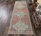 Tapis de Couloir Primitif Oushak 3x9 Vintage Fait à la Main, Turquie 2