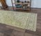 Alfombra de pasillo turquesa vintage de lana Oushak 2x9, Imagen 4