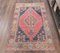 Tapis Oushak 4x7 Vintage Fait Main en Laine Rose, Turquie 2