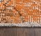 Alfombra Oushak turca vintage de lana 4x6 en naranja, Imagen 6