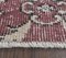 3x6 Vintage Turkish Oushak Handmade Wool Runner Rug in Red, Image 5