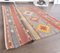 Tapis Kilim Oushak Vintage Fait à la Main en Laine, Turquie, 3x5 7