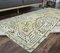 5x8 Antique Turkish Oushak Handmade Pistachio-Colored Rug 5