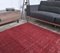 Tapis Oushak 7x10 Vintage Fait Main en Laine Rouge, Turquie 6