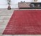 7x10 Vintage Turkish Oushak Handmade Red Wool Rug 4